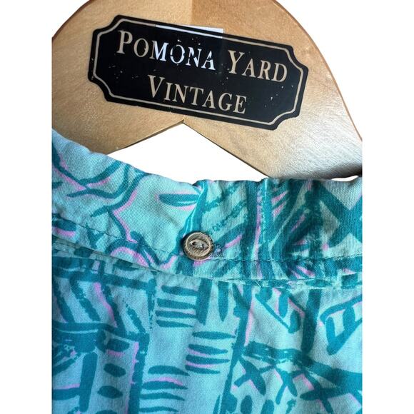 The Nutter Vintage Men's Blue Tribal Button Up Shirt Made in USA Size Large - Picture 6 of 6